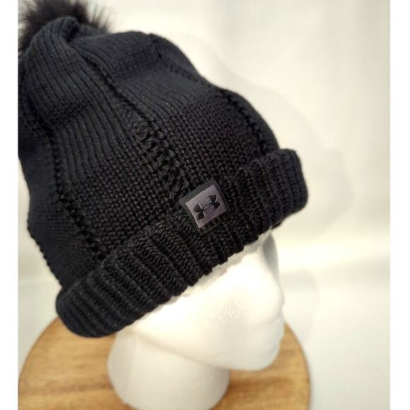 Under Armour Beanie Knit Lined Black One size - Picture 2 of 7